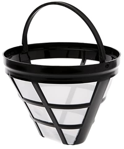 LINGJIONG café reutilizable, cesta para cafetera, cesta 6 – 12 tazas café reutilizable, café en forma cono malla nailon, lavable a máquina