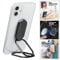 DoEasy Phone Ring Holder with Car Magnetic Phone Mount Foldable Metal Finger Grip Ring Holder Kickstand Cell Phone Stand for Smartphones iPhone iPad Tablets Samsung Google Pixel (Grey)