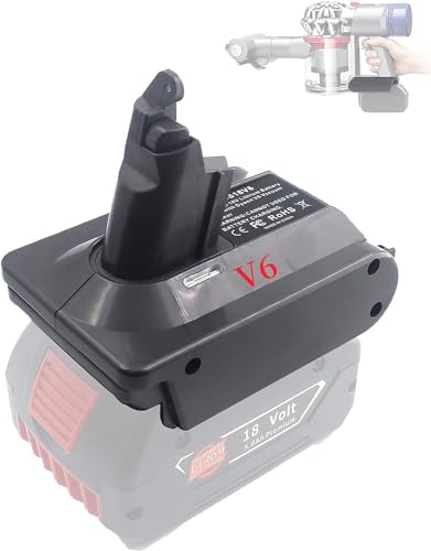 TEPULAS Adapter Für Bosch GBA 18V Akku für Dyson V6 Staubsauger, BOS18V6 Adapterwandler für Bosch GBA 18V Lithium Akku Kompatibel mit Dyson V6 Handheld Animal Motorhead Staubsauger (Nicht PBA)