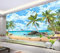 3D Delphin Kokospalme Strand Hawaiianische Landschaft Hotel Wohnzimmer Sand Tv Hintergrund Tapeten Wohnkultur Fototapete 3D Effekt Wohnzimmer Schlafzimmer Kinderzimmer-430cm×300cm