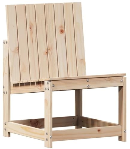 vidaXL Gartenstuhl, Holzstuhl mit Latten-Design, Stuhl Sessel für Terrasse Hinterhof Garten, Gartensessel Gartenmöbel, Massivholz Kiefer