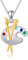 DAYLINLOVE Enseignant d'art Chaîne Artiste Argent Sterling 925 Pinceau Collier Artiste Idées Cadeaux Pendentif pour Femmes Amoureux de Peinture, Argent sterling, Pas de gemme
