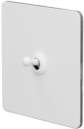 Kippschalter, Wandhalterung aus Edelstahl mit Quadratischer Kante, Weißes AC250V-Panel mit Isolierter PC-Basis für den Heimgebrauch