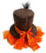 Ralondbey Hut Orange Perücken Dekor Zylinder für Erwachsene/Teenager Cosplay Verrückter Hutmacher Party Kostüm Tuch Cosplay Hut für Karneval Rave Party