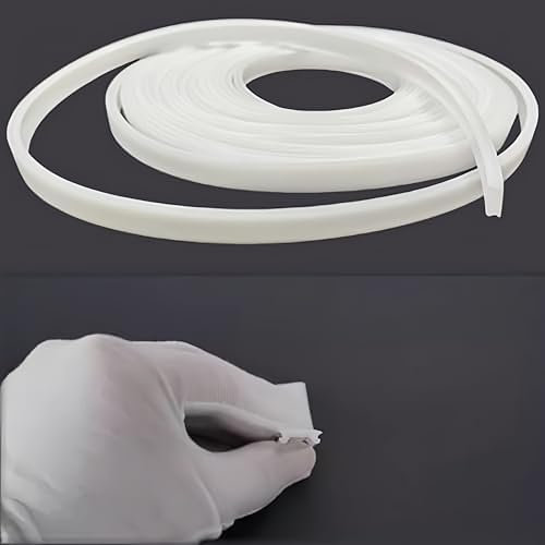 KSDLMPA Couvercle LED en silicone de 5 m, diffuseur en silicone profilé en aluminium pour bandes lumineuses, plafonnier, couvercle de placard remplaçable (16 mm)