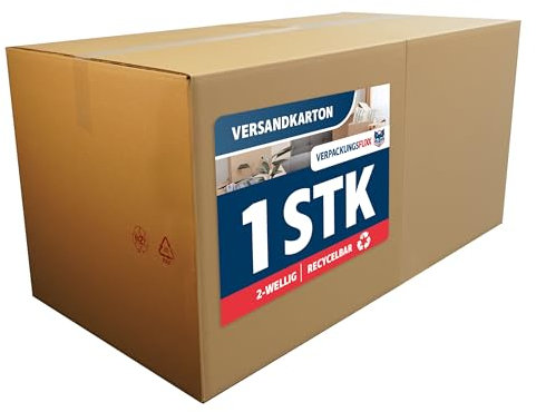 VERPACKUNGSFUXX Faltkarton 1 Stück | 120 x 60 x 60 cm | brauner Karton zum Verschicken | stabiler Versandkarton aus Wellpappe | Paket DHL