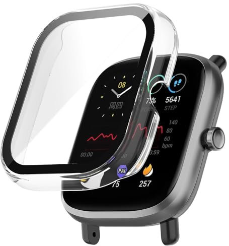 Custodia per Amazfit Bip U Pro/U, Difficile pc Case con Vetro Protettiva per Schermo, Anti-graffio, Anti-polver, Cover per Amazfit Pop Pro/Pop
