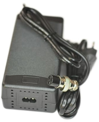 RiuScooter Cargador Patinete Eléctrico 54,6V 2A, Conector 3 Pines JSM 16, con Ventilador, Varios Modelos de SmartGyro, (Bateria Litio 48V) K2, Rockway, Speedway, etc