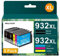 HALLOLUX 932XL 933XL Druckerpatronen Multipack Kompatibel für HP 932 933 Patronen für HP Officejet 6600 6700 7510 7612 7110 6100 7610 6110 (2 Schwarz, 1 Magenta, 1 Cyan, 1 Gelb)