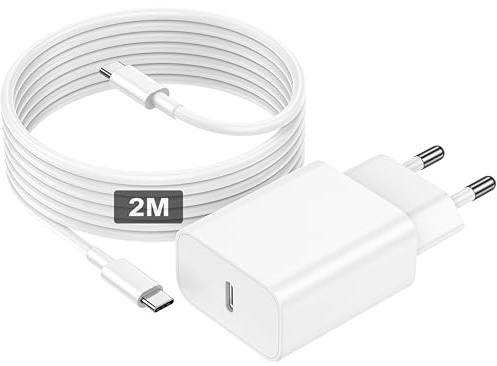 Cargador Carga Rapida para iPhone 17 16 15/17 16 15 Pro/16 15 Pro Max/16 15 Plus/iPad 10 Generación iPad Pro,Macbook, 30W USB C Carregador Carga Rapida Cargador Tipo C Adaptador con Cable USB C 2M