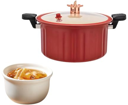 Djowyh Antiaderente - Utensili da cucina Antiaderente - Pentola a pressione per salsa per fornelli elettrici Cottura di pasta Riso Zuppa Domestico