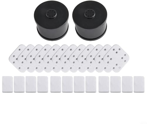Solaughguy UC5501 Luftbefeuchter-Ersatzfilter-Set mit Mineralabsorptions- und Aromatherapie-Pads, kompatibel mit Elechome UC5501 (CH601), 2 Filter + 12 Pads Set für (B)