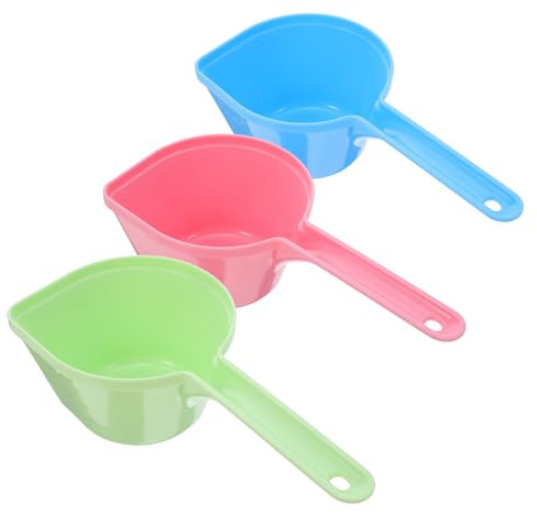 ANDRESLAD Lot de 3 Cuillères Doseuses en Plastique pour Aliments Secs et Humides pour Chiens et Chats Pelle Alimentaire Ergonomique Dosage Précis pour Croquettes et Pâtée Accessoire