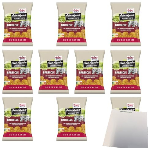 usy Bundle für Hofgut Chips Acker-Kracher Barbecue VPE (10x120g Beutel) + usy Block