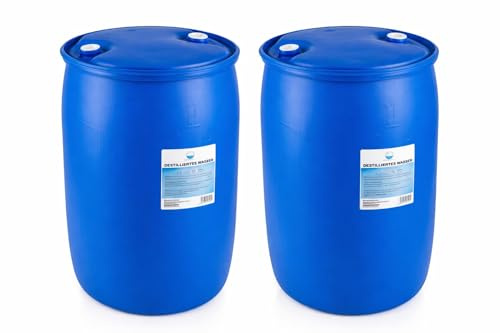 َADWELLE GmbH Destilliertes Wasser 200L, Demineralisiert, Kalkfrei, für Batterie, Kühler, Bügeleisen & Luftbefeuchter (1)
