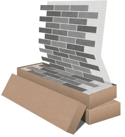 AMK Farbmuster Fassadenpaneel – Original Muster zur Farb- & Materialprüfung | 0,94 m² Musterpaneel für Fassaden & Innenwände (1 Paneel, 0,94 m²) (Mix-grau Muster)