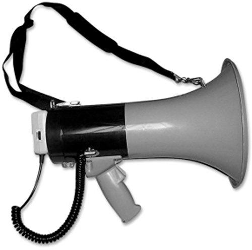 Tatco Products Inc Tatco Products Megaphone, 800-Yard Range, AdjustableVolume, Gray/Blue (TCO27900)