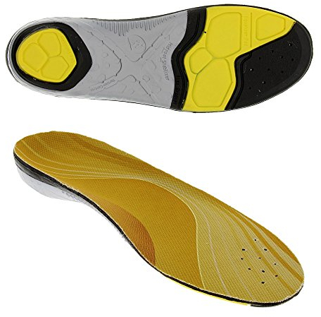 Bama Outdoor Sport, Einlegesohlen für alle Sport-, Wander- und Trekkingschuhe, Unisex, Gelb/grau/Schwarz, 37/38