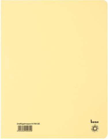Bene 81700GE Dreiflügelmappe, A4, gelb