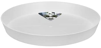 elho Loft Urban Untersetzer Rund 41 - Untersetzer für Außen & Zubehör - Ø 41.0 x H 5.2 cm - Weiß/Weiss