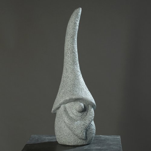 Steinfigur Zwerg Wichtel Gnom grau 22 x 20 x 61 cm