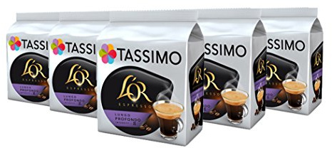 Tassimo L'Or Espresso Lungo Profondo, Würzig, Kaffee, Kaffeekapsel, 16 T-Discs
