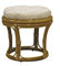 AUBRY GASPARD Tabouret en rotin avec Coussin Uni