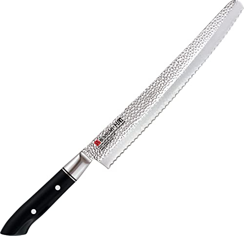 Due Cigni Kasumi Giapponese Professionale Pankiri Coltello da Pane, 25 cm, Colore: Nero