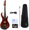Yinfente 4/4 violino violino elettrico metallico a forma di chitarra elettrica professionale violino solido legno Full size