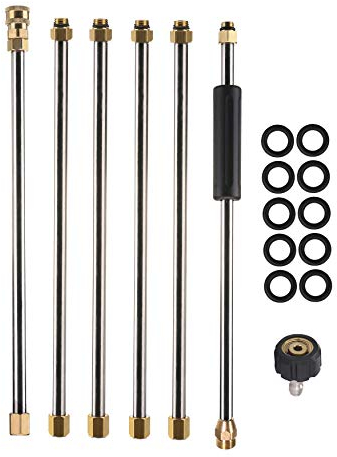 Tool Daily Bacchetta di Prolunga per Idropulitrice, Lancia per Idropulitrice da 90 pollici, Attacco Rapido da 1/4 di pollice, M22, 4000 PSI