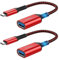 NIMASO USB C to USB 3.1 Adapter 2 Pack,OTG Cable Type C Male to USB Female OTG Adaptor Compatible with iPhone 15,MacBook 2018,iPad Pro, Samsung Galaxy S23/S22/A53, Huawei P60/P50,Google Pixel-Red
