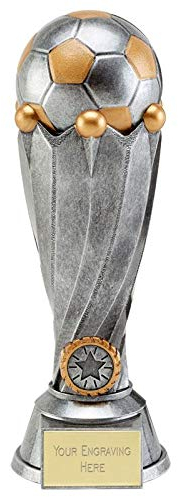 Personalised Engraved Tower Football Silver Trophy 12.25 Inch (31cm)