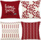YCOLL Kissenbezug 4er Set Kissenbezüge leinen Kissenhülle Dekokissen für Sofa Gartenbett Couch Kissen 40x40cm