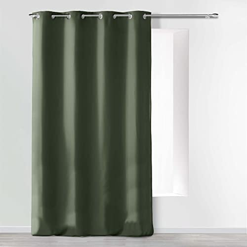 Douceur d'Intérieur, Rideau à Oeillets (140 x 260 cm) Absolu Kaki, Microfibre