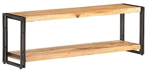 vidaXL Akazienholz Massiv TV Schrank Industriestil Lowboard TV Möbel Tisch Board Sideboard Fernsehtisch Fernsehschrank HiFi-Schrank 120x30x40cm