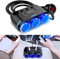 EEEKit Zigarettenanzünder Verteiler, 3 Wege Zigarettenanzünder Adapter mit 2 USB Ladeanschlüssen Spannungsanzeige & Schalter für 12-24V Auto