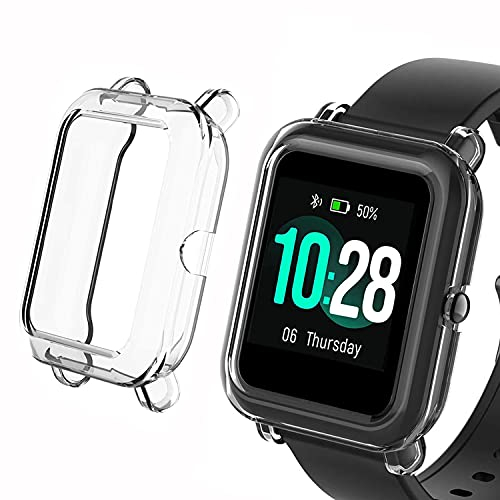 Giaogor Schutzhülle kompatibel Für ID205L, All-Around Case Ultra dünn TPU Schutz Hülle für PUTARE ID205/ willful SW021/ YAMAY SW021/LIFEBEE ID205L/ UMIDIGI Uwatch3 Smartwatch (Transparent)