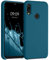 kwmobile Hülle kompatibel mit Xiaomi Redmi Note 7 / Note 7 Pro Hülle - Silikon Handy Case - Handyhülle weiche Oberfläche - kabelloses Laden - Petrol matt