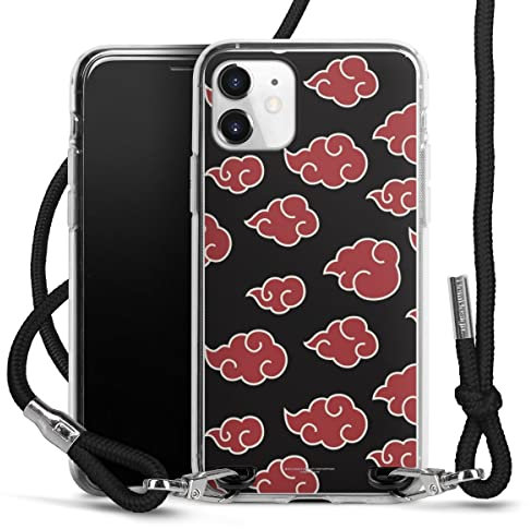Carry Case kompatibel mit Apple iPhone 11 Hülle mit Band Handykette zum Umhängen schwarz Offizielles Lizenzprodukt Naruto Shippuden Akatsuki