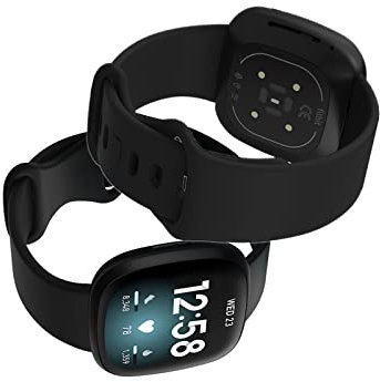 Armbänder Für Fitbit Versa 3 Armband Silikon Für Herren Damen Armbänder Für Fitbit Versa 3 Ersatzband mit Schnalle Verstellbare Uhrenarmband Kompatibel mit Fitbit Versa 3 (4)