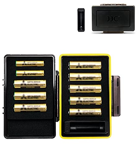 JJC Batterie-Organizer für AAA-AA-Batterien, tragbar, wasserdicht, für 10 AAA-Batterien