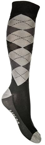 HKM Unisex Check Classico Reitsocken