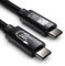 CABLETEX USB 4 Kabel 100cm, Unterstützt 8K HD Display, 40 Gbit/s Datentransfer, 240W USB-C auf USB-C Ladekabel, für Typ-C Laptops, MacBook Pro M1&M2, Monitor, Hub, Docking-Station und mehr