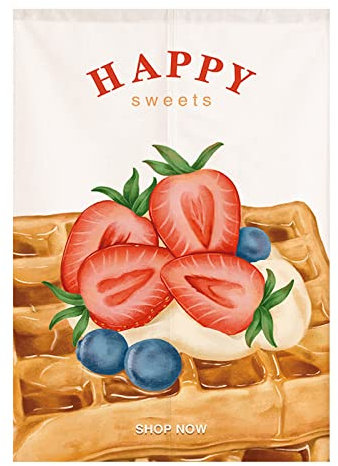 Guest Ruyunlai Noren Japonais Rideau De Porte, Tapisserie Panneau Diviseur De Chambre Home Rideau Porte Gaufre Jaune 70cm X 120cm