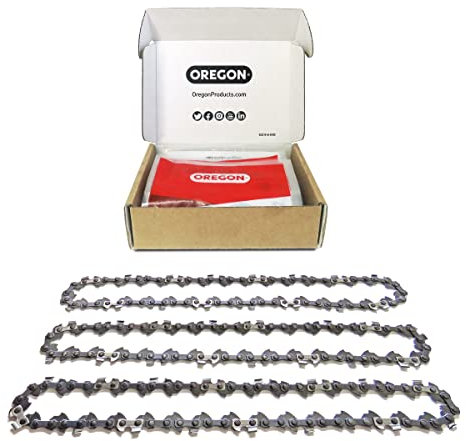 OREGON - Lot de 3 Chaînes de Tronçonneuse, avec Pas 3/8 Low Profile / Jauge 0,050 (1,3 mm) / 56 Maillons / Gouges Demi-Ronde, pour Guide-Chaîne 40 cm (T56X3)