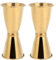 Cocktail Jigger Tasse à Mesurer en Acier Inoxydable, 2 Pcs Doré Cocktail Jigger Verre à Vin Once Tasse Boisson Liquide Outils de Mesure pour Bartender Boisson Mesures(L)