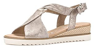 Gabor Damen Riemchensandalen | Frauen Sandalen | Moderate Mehrweite (G) | Sommersandalen | flach | Sommerschuhe | Muschel(Giza-crem) | 39 EU - 6 UK