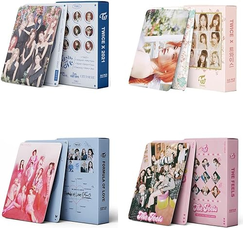 216 Twice Lomo Karten Twice The Feels Taste of Love Mini Album Karten Twice Mini Poster Foto Kpop Twice Fotokarten Geschenk für Fans (Feels, Taste, Formula, More 216 Stück)