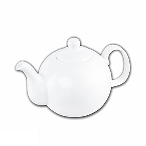 Wilmax Olivia Teapot, Porcelain Teapot, Capacity: 500 ml, Small Teapot, Pot for Coffee and Tea, for the Microwave, for the Home, Gift Idea, White