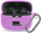 YIPINJIA Funda para JBL Tune 230NC TWS, funda protectora de silicona portátil resistente a los arañazos compatible con JBL 230NC funda de carga con mosquetón (lavanda)